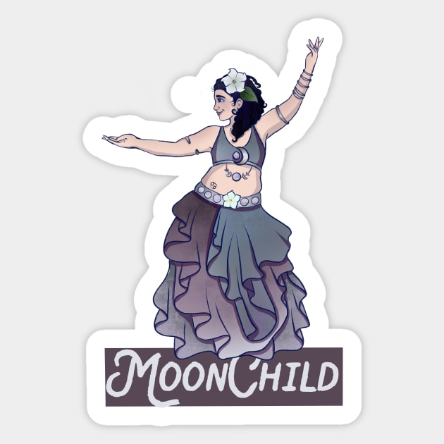 MoonChild Sticker by bubbsnugg